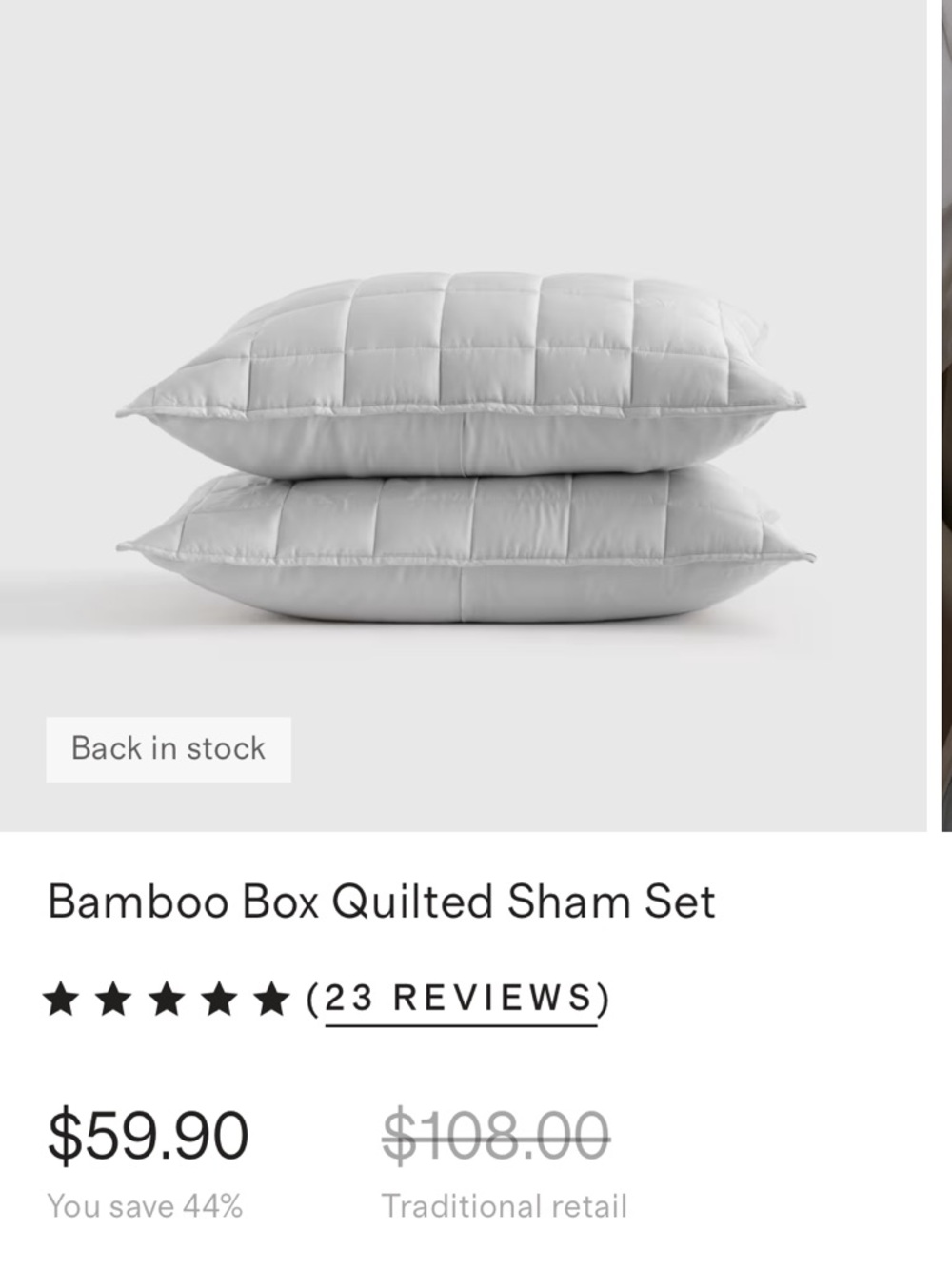 Quince Quilted sham Set Light grey /king